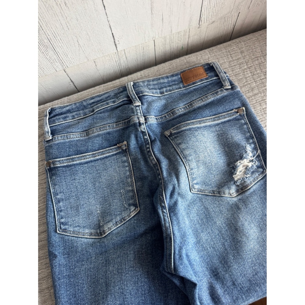 Judy Blue Skinny Jeans Distressed Medium Wash High Rise Denim Size 27
